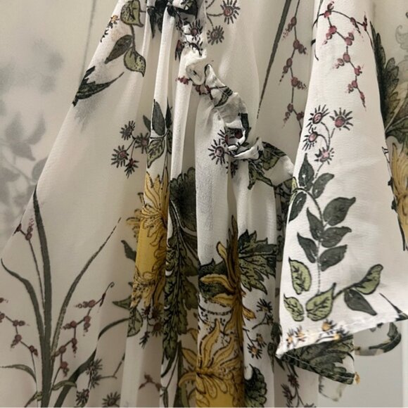 NWOT MAX STUDIO Floral Layered Dress Elastic Waist Womens Size Large - Picture 7 of 11